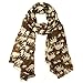 Wrapables Elephant Print Scarf Wrap, Coffee