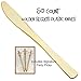Gold Plastic Knives, PACK of 50 Golden Secrets w/Signature Party Picks