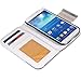Fosmon CADDY Series Leather Wallet Case for Samsung Galaxy S4 IV / I9500 (White - Gray - Black)