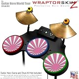 Rising Sun Pink Skin by WraptorSkinz fits Guitar Hero 4 World Tour Drum Set for Nintendo Wii, XBOX 3