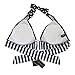 Lovewhitewolf Girl's 2pcs Set Polka Dots Padded Bra Swimwear Top Red Line BikiniBlackSmall