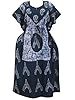 Womens Kaftan Caftan Batik Grey Cotton Nightgowns Printed Kimono Kaftans