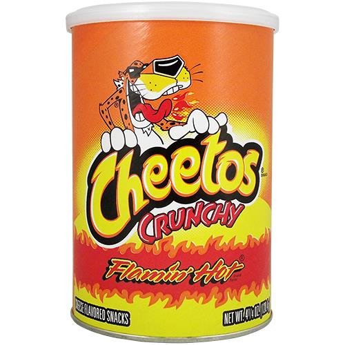 Cheetos Crunchy Flamin' Hot Canister 4.25OZ (120.4g)
