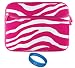 Magenta Pink Zebra Design Neoprene Sleeve Protective Carrying Case Cover for Coby Kyros 10.1- inch Android Touch Screen Tablet Model MID1125 / MID1126 / MID1024 + SumacLife TM Wisdom Courage Wristband