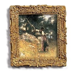 Dans les Oliviers a Capri (Italie) - Gold Frame Magnet with pop-out easel (2-3/4" x 2-1/2")