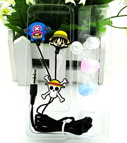 Vineds Anime One Piece Earphones Cartoon In-ear Headphones Headset (Skeleton)