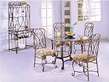 IMAGE OF 6 Piece Pack of Square Round Table and Side Chair and Baker's Rack #AD 1181,2154,3124