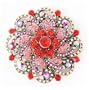 Large BIG Pink and Red Crystal Brooch Pin
