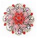 Large BIG Pink and Red Crystal Brooch Pin
