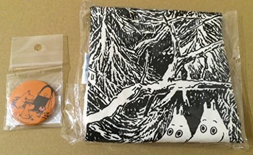 Live and Tove Jansson Exhibition limited Moomin eco bag Moomin set 100th anniversary Tove Exhibition Moomin became small + cans badge in the forest MOOMIN Goods Cotton bag forest