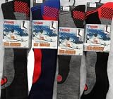4 Pairs Men's Ski Socks Long Hose Socks 6-11