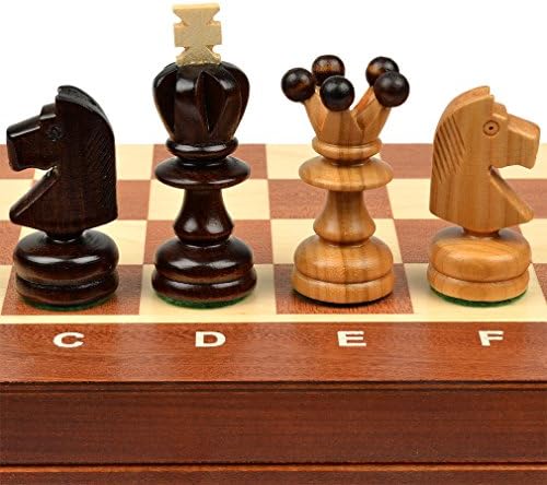 "Pearl Inlaid" European International Chess Set - 16.5"