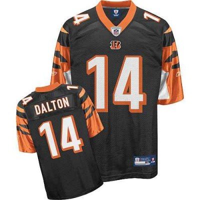Reebok Andy Dalton Cincinnati Bengals Black Authentic Jersey Size 52