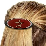 MLB Houston Astros Ladies Oval Barrette - Brick Red