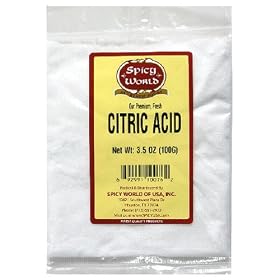Spicy World Citric Acid, 3.5-Ounce Bags (Pack of 6)