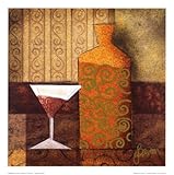 IMAGE OF Shakin not Stired MUSEUM WRAP CANVAS Print With Added Heavy BRUSHSTROKES Jill Barton 18x18