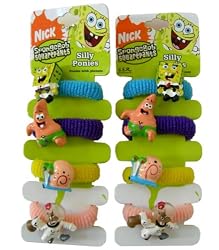 8pcs Spongebob Squarepants Hair Band - Sponge & Friends Silly Ponies