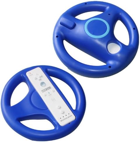 eForBuddy Mario Kart Racing Steering Wheel for Nintendo Wii Remote, Blue