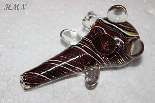 4.5" Thick Colored Black, White, Red Striped With Carb Hole Candle Holder - Handmade