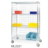 3-sided Enclosed Carts - 36w X 18d X 63h - 3-sided Enclosed Carts - Furniture & Carts - Shelving