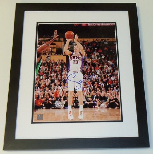 Steve Nash Autographed Phoenix Suns 11x14 Photo CUSTOM FRAMED