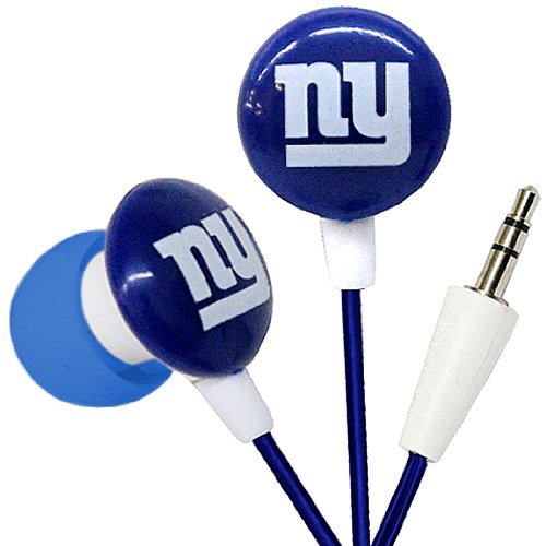 iHip NFF10200NYG NFL New York Giants Mini Ear Buds, Blue/Red/White at Amazon.com