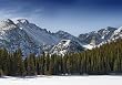 Bear Lake, Rocky Mountain National Park, Colorado. from left to right: Storm Peak, Long's Peak, Pagoda Mountain & Chiefs Head Peak - 16"x20" Photographic Print by Brendan Reals