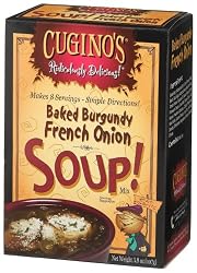Cugino's Gourmet Foods, Ridiculously Delicious Soups, 8 Cup Baked Burgundy French Onion Soup, 3.8-Ounce Boxes (Pack of 6)