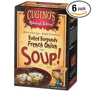Cugino Gourmet Foods Ridiculously Delicious Soups 8 Cup Baked Burgundy French Onion Soup 3.8-Ounce Boxes (Pack of 6)