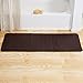 Bedford Home BH Memory Foam Striped Extra Long Bath Mat-Chocolate-24x60