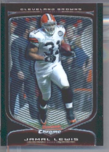 2009 Bowman Chrome Football Card #48 Jamal Lewis Cleveland Browns Mint Condition - Shipped In Protective Screwdown Display Case!