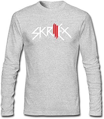 CLHUA Men's Dj Skrillex Logo Long Sleeve T-shirt HeatherGray L