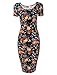 TAM WARE Women's Sweetheart Short Sleeve Midi Dress TWCWD053-DNAVY-US M