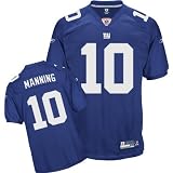 Eli Manning #10 Blue New York Giants Reebok NFL Premier All Stitched Replica Jersey - X-LARGE