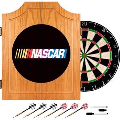 Trademark NASCAR7000 Dart Board Cabinet With Officially Licensed NASCAR Logo, NASCAR