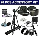 20 Pcs Beginners Kit for KODAK EASYSHARE P880, Includes: 58MM 2.0X High Def ....