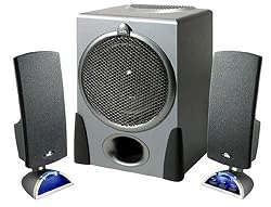 Cyber Acoustics CA-3550 2.1 Computer Speaker System - Silver