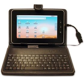 New 7" Inch Black Leather Look Case + USB Keyboard With Free Stylus & Stand Feature For Protection Of Your 7" Tablet PC ePad aPad Device