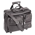 US Luggage Leather Rolling Computer Portfolio - D957-4 Black