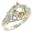 Ladies Antique Style Engagement Ring with Round and Princess Cut Bezel Diamonds and Milgrain Trim Diamond .27cttw H/i Si2 (Center Stone Not Included) - Size 4.0