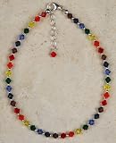 Anklet - Chakra, Swarovski Crystal Beads
