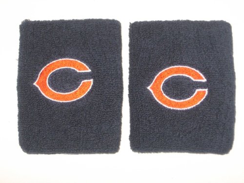 CHICAGO BEARS Team Logo COTTON WRISTBANDS -(set of 2)