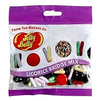 Jelly Belly Licorice Bridge Mix, Assorted Flavors, 3-Ounce Bags (Pack of 24)
