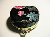 Jewelry Case Asian Style Black Flowers