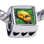 Pandora Style Bead Yellow School Bus Photo Beads Fits Pandora Bracelet