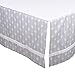 Grey Arrow Tailored Crib Dust Ruffle with White Stripe by The Peanut Shell