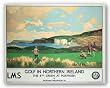 Vintage Golf - Golf in Northern Ireland by Norman Wilkinson 22"x28" Art Print Poster