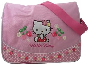 Hello Kitty with Front Flap, Strawberries/Flowers