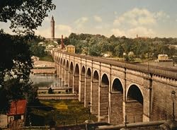 High Bridge Aqueduct Over Harlem River, ca. 1901 - Exceptional Print of a Vintage Photochrom Image from the Library of Congress Collection