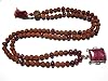 Meditation Mala- Rudraksha Pink Jade Prayer Mala Rosary Buddist Meditation Necklace